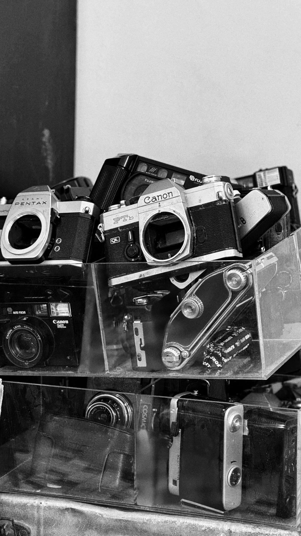 Collection d'appareils photo argentiques vintage